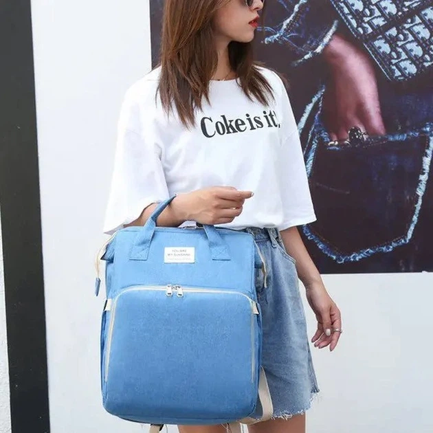 Torba dla mamy Hedo z funkcją spania niebieska (5904041101298) - obraz 3