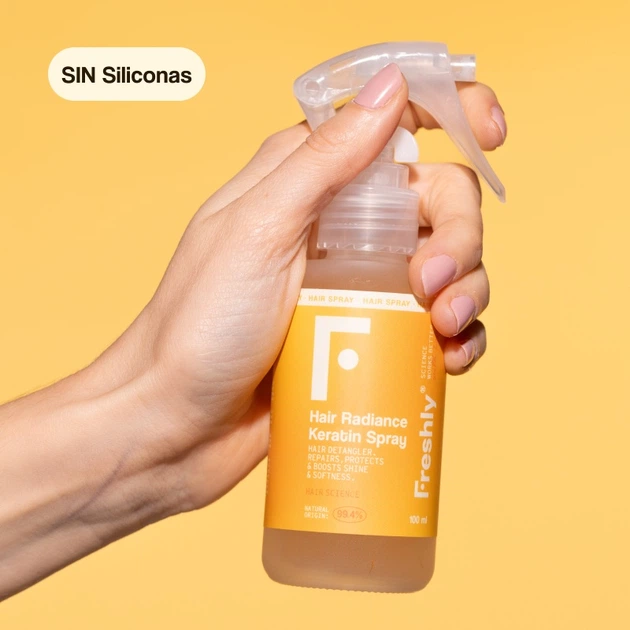 Спрей для волосся Freshly Cosmetics Hair Radiance Keratin полегшує розчісування 100 мл (8437015930435) - зображення 2