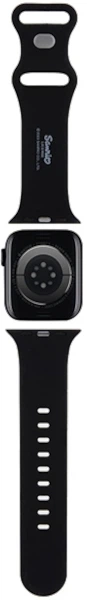 Pasek Hello Kitty Silicone Kitty Head do Apple Watch Series 1/2/3/4/5/6/7/8/SE/SE2 38-41 mm Black (3666339211950) - obraz 4