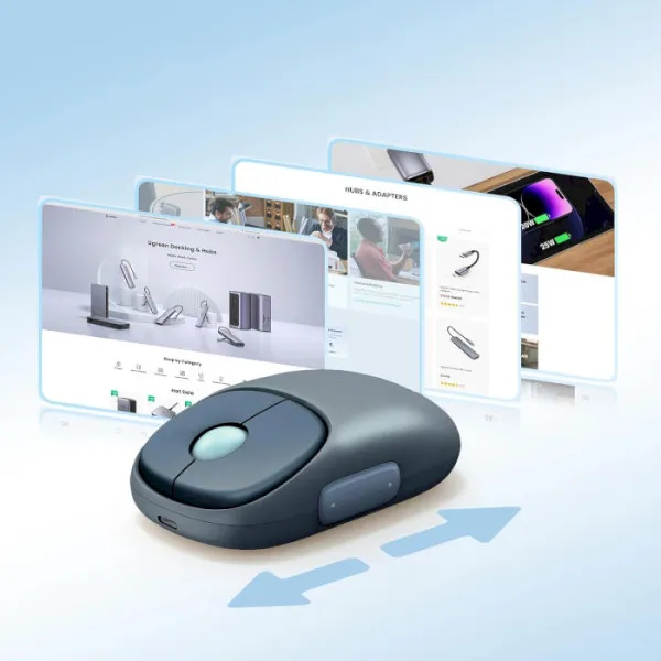 Маніпулятор миша бездротова UGREEN FUN+ Wireless Mouse Blue - зображення 7