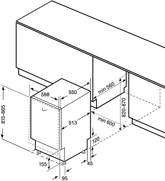 Вбудовувана посудомийка Fabiano FBDW 6614R 8161.410.1951 - изображение 5