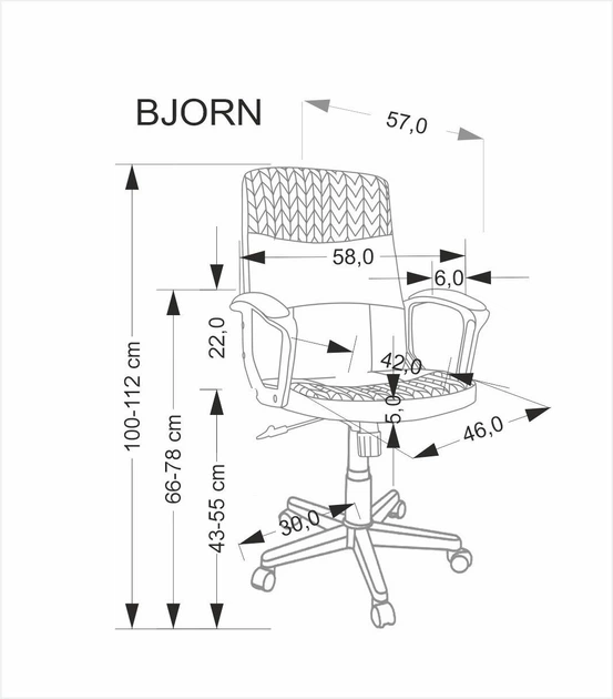 Fotel biurowy Halmar BJORN Czarno-popielaty (5905248134799) - obraz 12