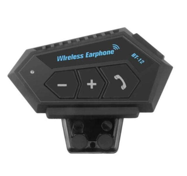 Интерком BT-12 Bluetooth для мотоциклетного шлема с микрофоном – беспроводная связь, черный - Фото 2 Интерком BT-12 Bluetooth для мотоциклетного шлема с микрофоном – беспроводная связь, черный - изображение 2