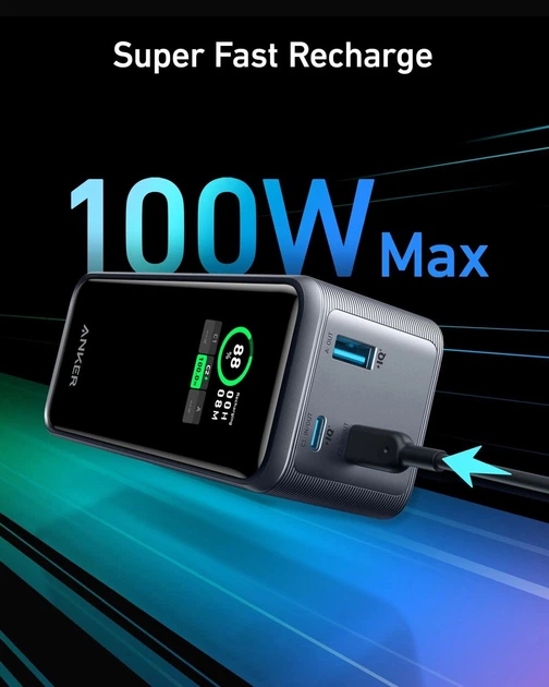 Портативный аккумулятор Anker Prime 20K 200W (A1336011) Black