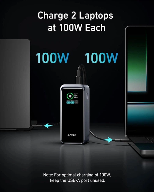Портативный аккумулятор Anker Prime 20K 200W (A1336011) Black