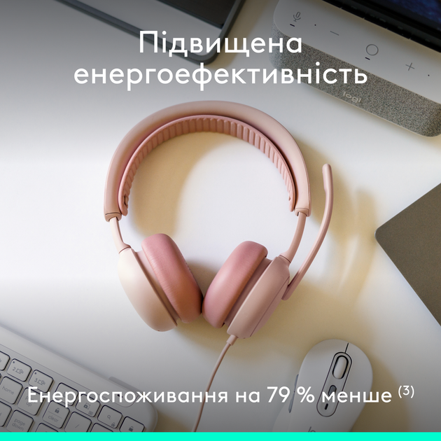 Навушники Logitech ZONE Wired 2 Rose (981-001620) - зображення 8