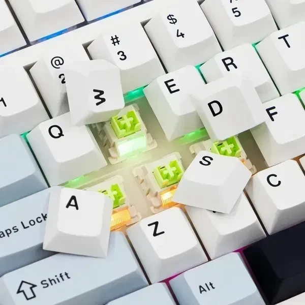 Беспроводная механическая клавиатура AULA F75 MAX White Blue, LEOBOG Reaper Switch, размер 75%, RGB подсветки (2.4G/Bluetooth/USB) - Фото 5 Беспроводная механическая клавиатура AULA F75 MAX White Blue, LEOBOG Reaper Switch, размер 75%, RGB подсветки (2.4G/Bluetooth/USB) - изображение 5