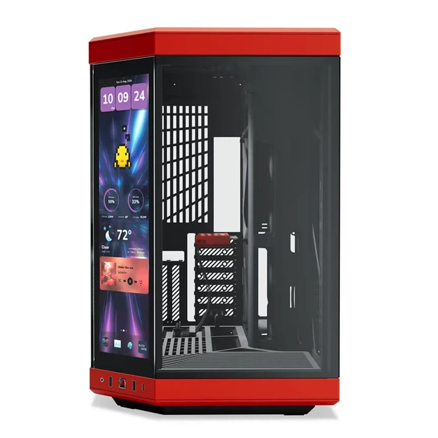 Корпус Hyte Y70 Touch Infinite Black-Red Mid-Tower E-ATX with PCIE 4.0 cable (CS-HYTE-Y70TTI-RB) - изображение 2