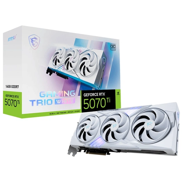 Відеокарта MSI GeForce RTX 5070 Ti 16G Gaming Trio OC White (G507T-16GTCW) - зображення 5