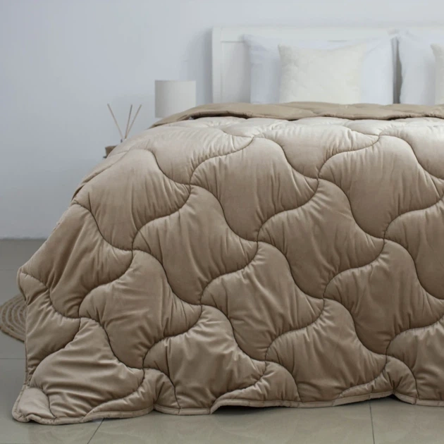 Одеяло ТЕП «VELOUR» Золотой беж, 180x210 - изображение 2