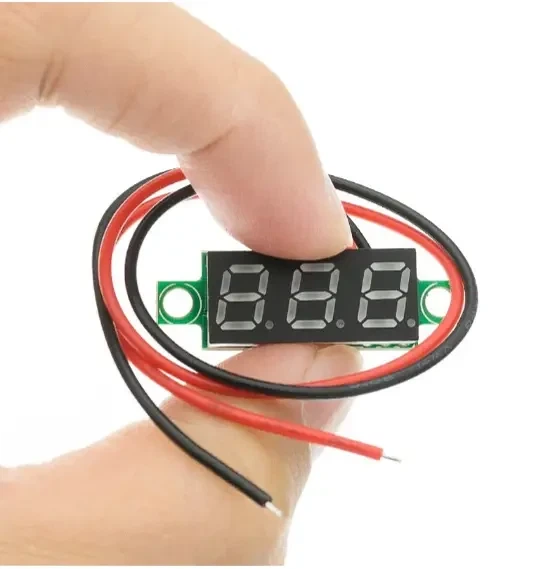 Цифровой вольтметр mini 0-40 В Желтый - изображение 4