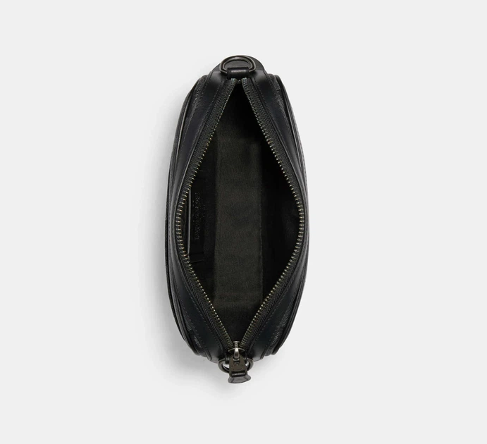 Сумка через плечо Coach коуч черного цвета Crossbody Signature Leather Black - изображение 3