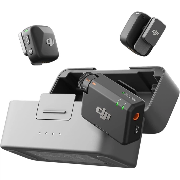 Бездротова мікрофонна радіосистема DJI Mic Mini (2TX + 1RX + Charging Case) (CP.RN.00000433.01) - Фото 1 Бездротова мікрофонна радіосистема DJI Mic Mini (2TX + 1RX + Charging Case) (CP.RN.00000433.01) - зображення 1