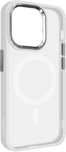 Чохол DULERO Metal Clear MagSafe протиударний для iPhone 14 Pro Max сріблястий - зображення 2