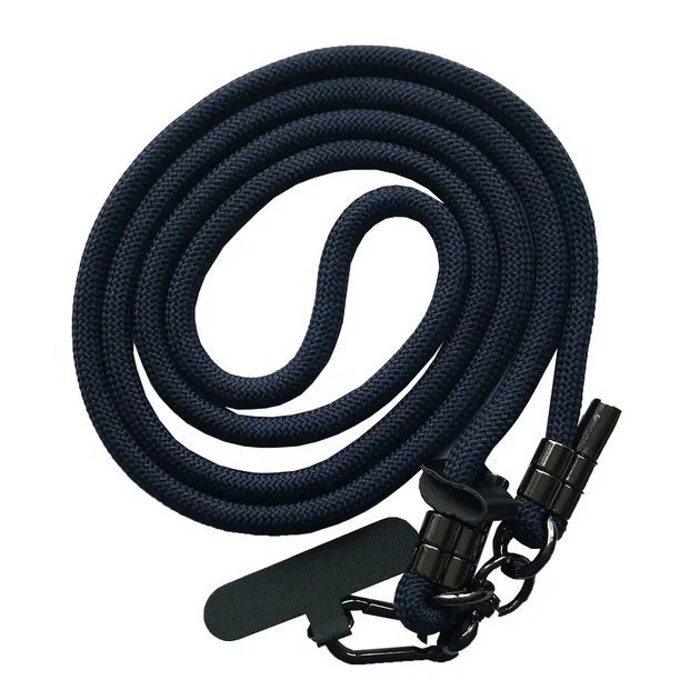 Шнурок 150см с карабином и держателем универсальный Dark blue - Фото 1 Шнурок 150см с карабином и держателем универсальный Dark blue - изображение 1