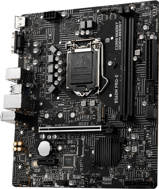 Материнська плата MSI B560M Pro-E (s1200, Intel B560, microATX) (MSI B560M PRO-E) Б/В - зображення 2