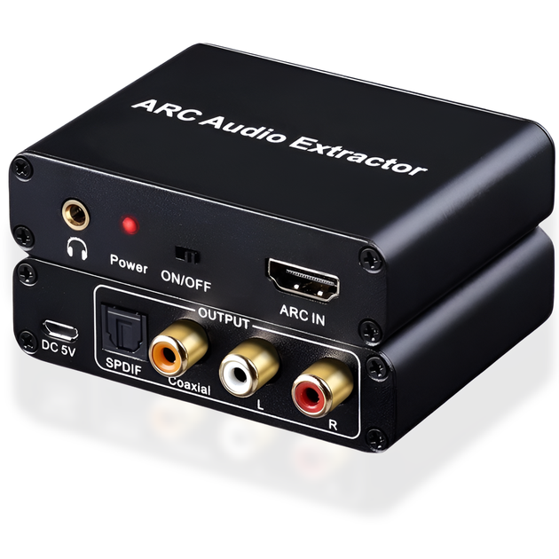 HDMI ARC аудио экстрактор Addap HAE-04, конвертер звука с HDMI на RCA/Toslink (SPDIF)/Coaxial/AUX 3.5 мм для ТВ, саундбаров и усилителей (1313) - изображение 8