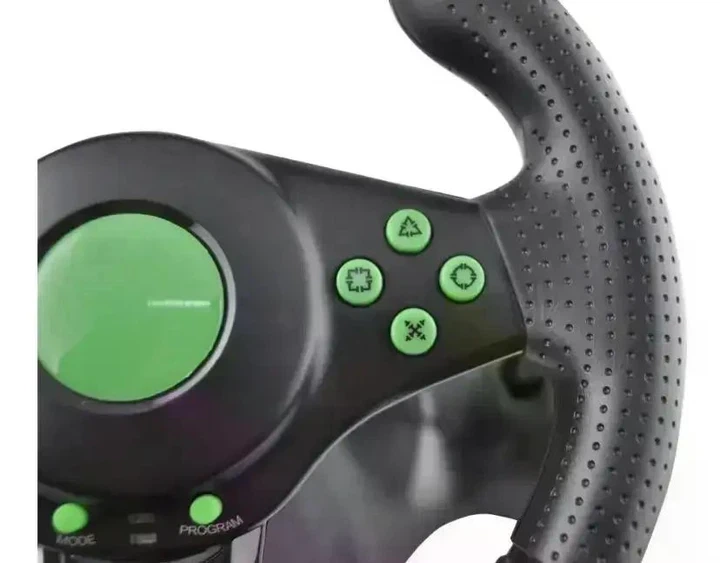 Ігрове кермо з педалями Vibrating Wheel для PS3/PS2/PC 3в1 - Фото 5 Ігрове кермо з педалями Vibrating Wheel для PS3/PS2/PC 3в1 - зображення 5
