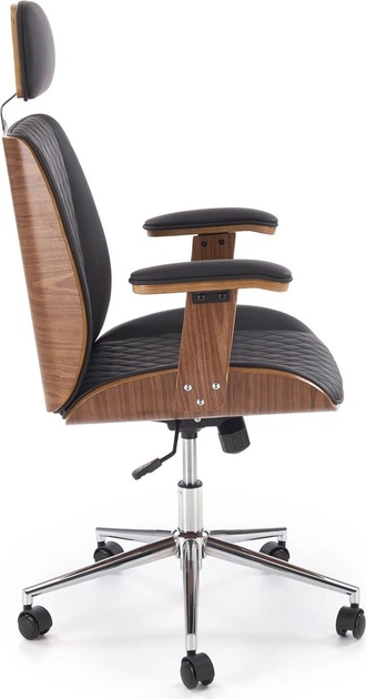 Fotel biurowy Halmar TIMBER Orzechowy-czarny (5905248135437) - obraz 5