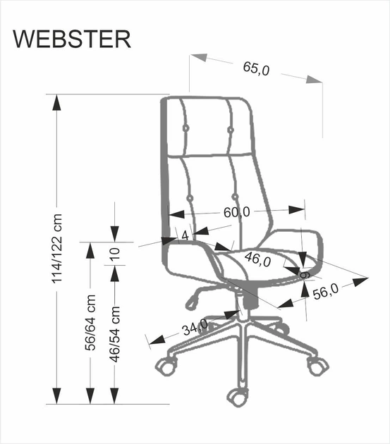 Fotel biurowy Halmar WEBSTER Orzechowy-beżowy (5905248135468) - obraz 10