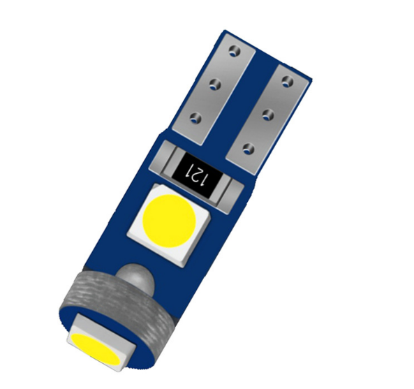 Світлодіодна автолампа T5 3030 3SMD — Насичений зелений колір 1шт - зображення 5