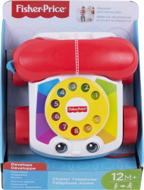 Игрушка-каталка Fisher-Price Весёлый телефон (FGW66) - Фото 5 Игрушка-каталка Fisher-Price Весёлый телефон (FGW66) - изображение 5