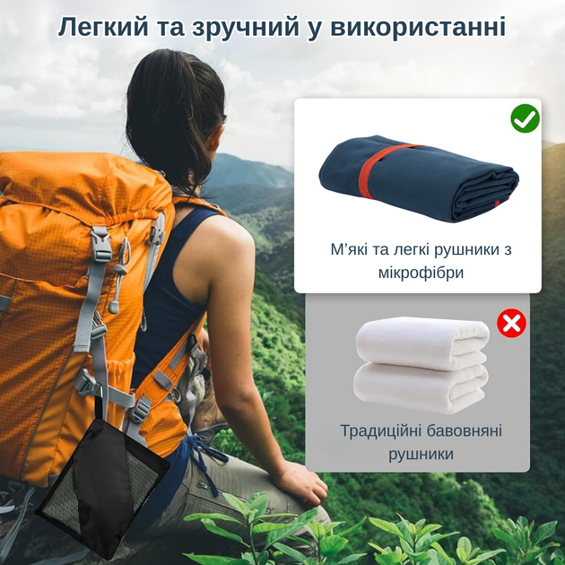 Рушник з мікрофібри спортивний Tchibo для спорту бані залу басейну туризму та подорожей 180 х 100 см синій (RYD0008) - Фото 4 Рушник з мікрофібри спортивний Tchibo для спорту бані залу басейну туризму та подорожей 180 х 100 см синій (RYD0008) - зображення 4