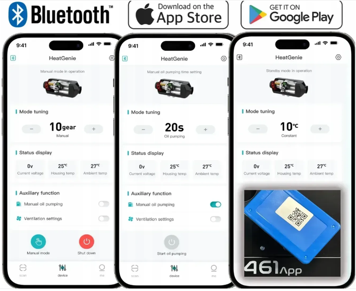 Дизельный автономный обогреватель TOOLME TM188, 9 кВт (230V/12V/24V) управления Bluetooth (Android/ iOS) + пульт ДУ - изображение 6