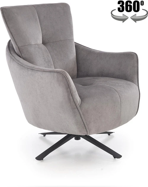 Крісло для відпочинку Halmar SCAMPI Сіре (5905248135550) - зображення 6