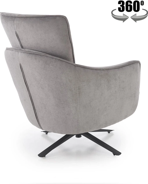 Крісло для відпочинку Halmar SCAMPI Сіре (5905248135550) - зображення 7