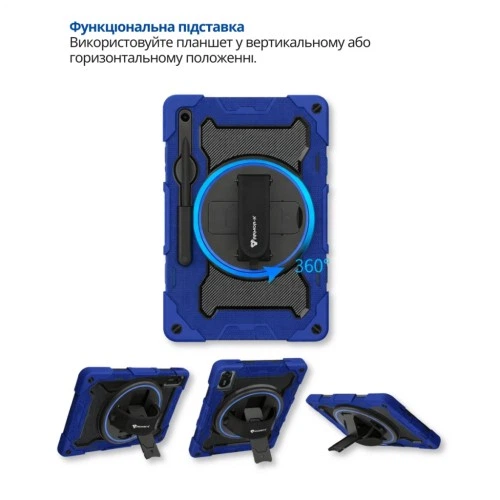 Чехол для планшета BeCover Horizontal handle Samsung Galaxy Tab S10 FE Plus (SM-X620/SM-X626) 13.1" Deep Blue (714569) BeCover 714569 928500 - Фото 4 Чехол для планшета BeCover Horizontal handle Samsung Galaxy Tab S10 FE Plus (SM-X620/SM-X626) 13.1" Deep Blue (714569) BeCover 714569 928500 - изображение 4