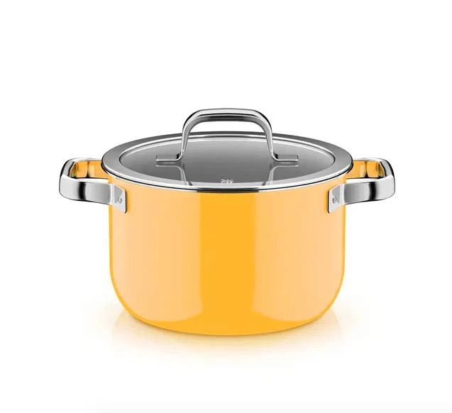 Набор кастрюль WMF Fusiontec Mineral Pro Mango Yellow 4 предмета 3201114070 - изображение 4