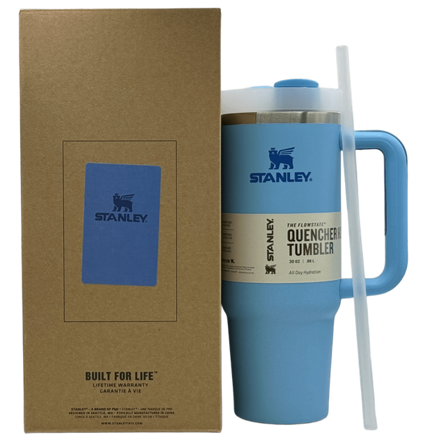Термос термочашка Stanley Quencher H2.0 Tumbler Sky Blue 0,88 л з нержавіючої сталі KT7002005 - Фото 1 Термос термочашка Stanley Quencher H2.0 Tumbler Sky Blue 0,88 л з нержавіючої сталі KT7002005 - зображення 1