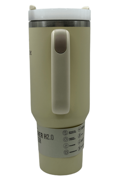 Термос термочашка Stanley Quencher H2.0 Tumbler з нержавіючої сталі Beige 1,18 л KT7001955 - зображення 4