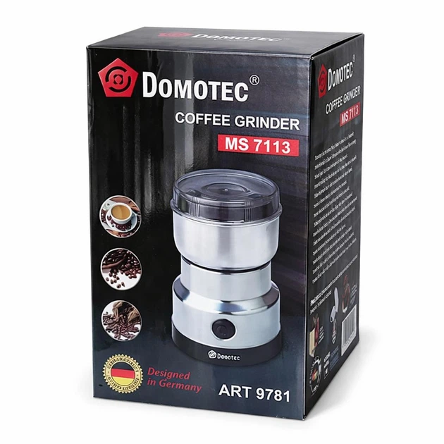 Кофемолка электрическая DOMOTEC MS-7113 300Вт 300 Вт нержавейка для кофе и специй - изображение 3