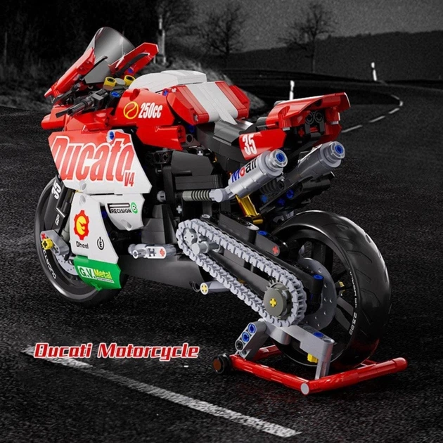 Конструктор мотоцикл Ducatо V4 на 863 деталей в размере 1:10 (В крафтовой упаковке) - Фото 5 Конструктор мотоцикл Ducatо V4 на 863 деталей в размере 1:10 (В крафтовой упаковке) - изображение 5