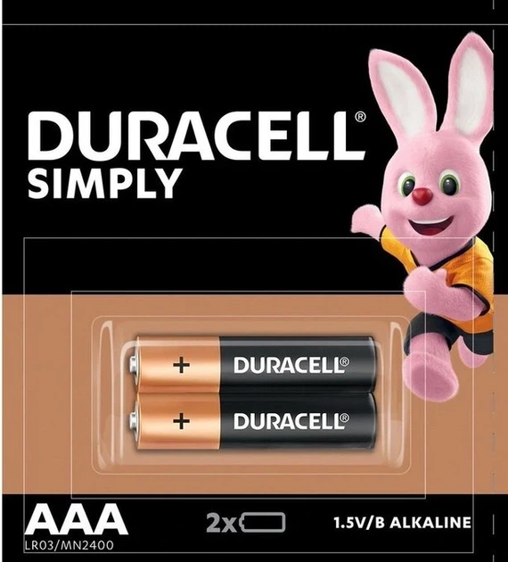 Батарейки Duracell LR03/AAА літієві 1.5 V/1500 mAh 2 шт/уп. (6546) - Фото 1 Батарейки Duracell LR03/AAА літієві 1.5 V/1500 mAh 2 шт/уп. (6546) - зображення 1