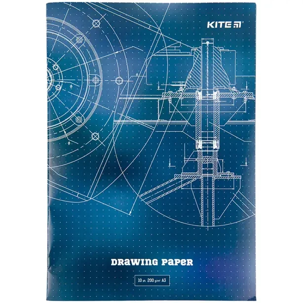 Папка для креслення Kite А3 200 г/м2 10 арк. (K23-270) - Фото 1 Папка для креслення Kite А3 200 г/м2 10 арк. (K23-270) - изображение 1