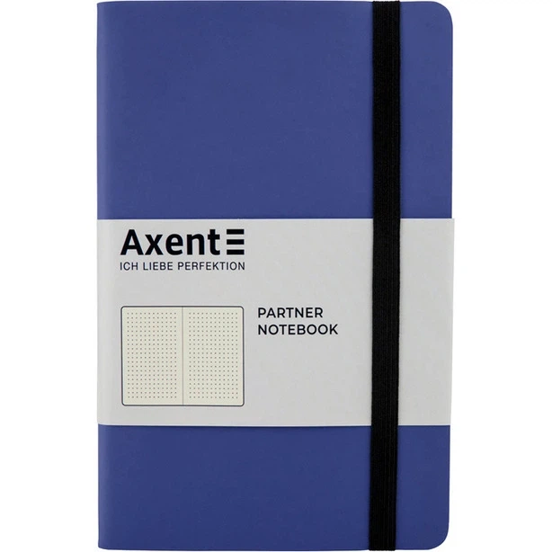 Зошит офісний Axent Partner Soft 125х195 96 арк. крапка тверда палітурка темно-синя (8312-02-A) - Фото 1 Зошит офісний Axent Partner Soft 125х195 96 арк. крапка тверда палітурка темно-синя (8312-02-A) - изображение 1