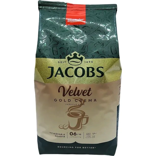 Кава в зернах Jacobs Velvet Gold Crema 1 кг (562895) - Фото 2 Кава в зернах Jacobs Velvet Gold Crema 1 кг (562895) - изображение 2