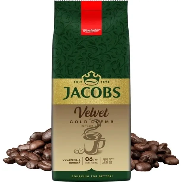 Кава в зернах Jacobs Velvet Gold Crema 1 кг (562895) - Фото 3 Кава в зернах Jacobs Velvet Gold Crema 1 кг (562895) - изображение 3