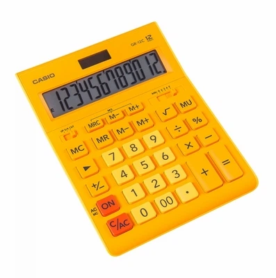 Калькулятор настільний 12-розрядний Casio GR-12C-RG-W-EP, оранжевий 209*155*34.5 - Фото 1 Калькулятор настільний 12-розрядний Casio GR-12C-RG-W-EP, оранжевий 209*155*34.5 - зображення 1