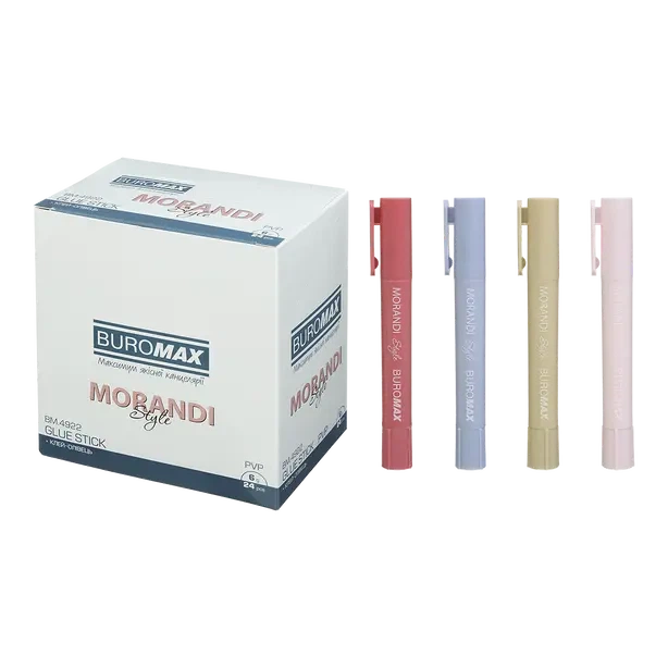 Клей-олівець Buromax MORANDI STYLE 6г PVP (BM.4922) - Фото 3 Клей-олівець Buromax MORANDI STYLE 6г PVP (BM.4922) - изображение 3