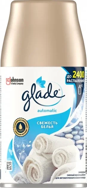 Змінний балон для освіжувача повітря Glade Свіжість білизни 269 мл (988) - Фото 1 Змінний балон для освіжувача повітря Glade Свіжість білизни 269 мл (988) - изображение 1