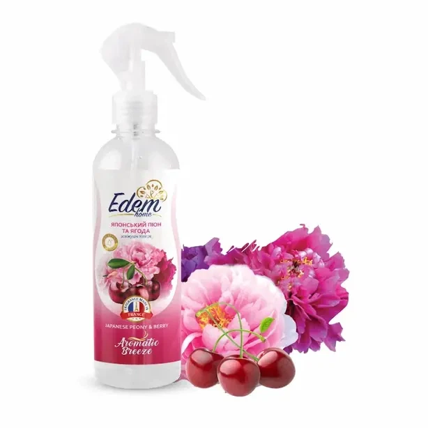 Освіжувач повітря рідкий з тригером EDEM HOME Aromatic Breeze японський піон та ягода 420мл (EH551004) - Фото 2 Освіжувач повітря рідкий з тригером EDEM HOME Aromatic Breeze японський піон та ягода 420мл (EH551004) - изображение 2