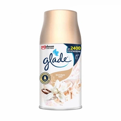 Змінний балон для освіжувача повітря Glade Ванільні Мрії 269 мл (900903) - Фото 1 Змінний балон для освіжувача повітря Glade Ванільні Мрії 269 мл (900903) - изображение 1