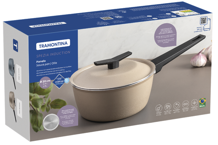 Ківш TRAMONTINA SPEZIA з кришкою 2,4л (діам 20см) BLUE (28373/120) - изображение 3