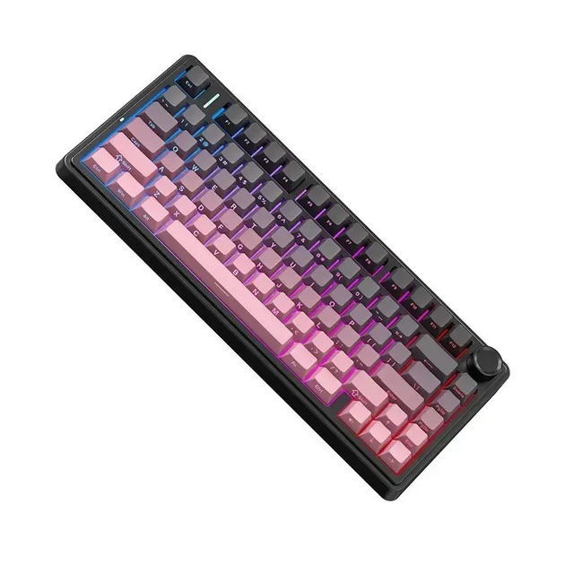 Игровая механическая клавиатура AULA F75 / Три режима подключения / Leobog Axis Reaper Switch / Pink - изображение 3