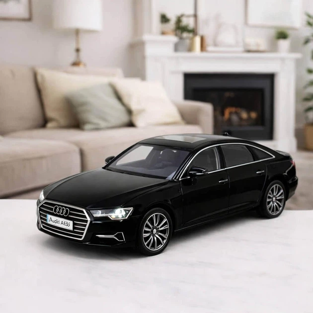 Металлическая машинка Автопром AUDI A6L 1:24 — свет, звук, открывающиеся двери, черная, AP7754 - Фото 8 Металлическая машинка Автопром AUDI A6L 1:24 — свет, звук, открывающиеся двери, черная, AP7754 - изображение 8