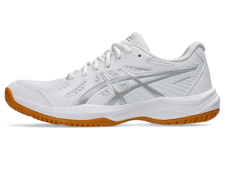 Кросівки волейбольні жіночі Asics Upcourt 6 White/Pure Silver 1072A107-100 (Розмір EU 39 / CM 24.5) - изображение 5